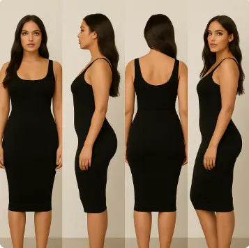 Sculptewear-Midi Robe Sans Manche Sculptewear
