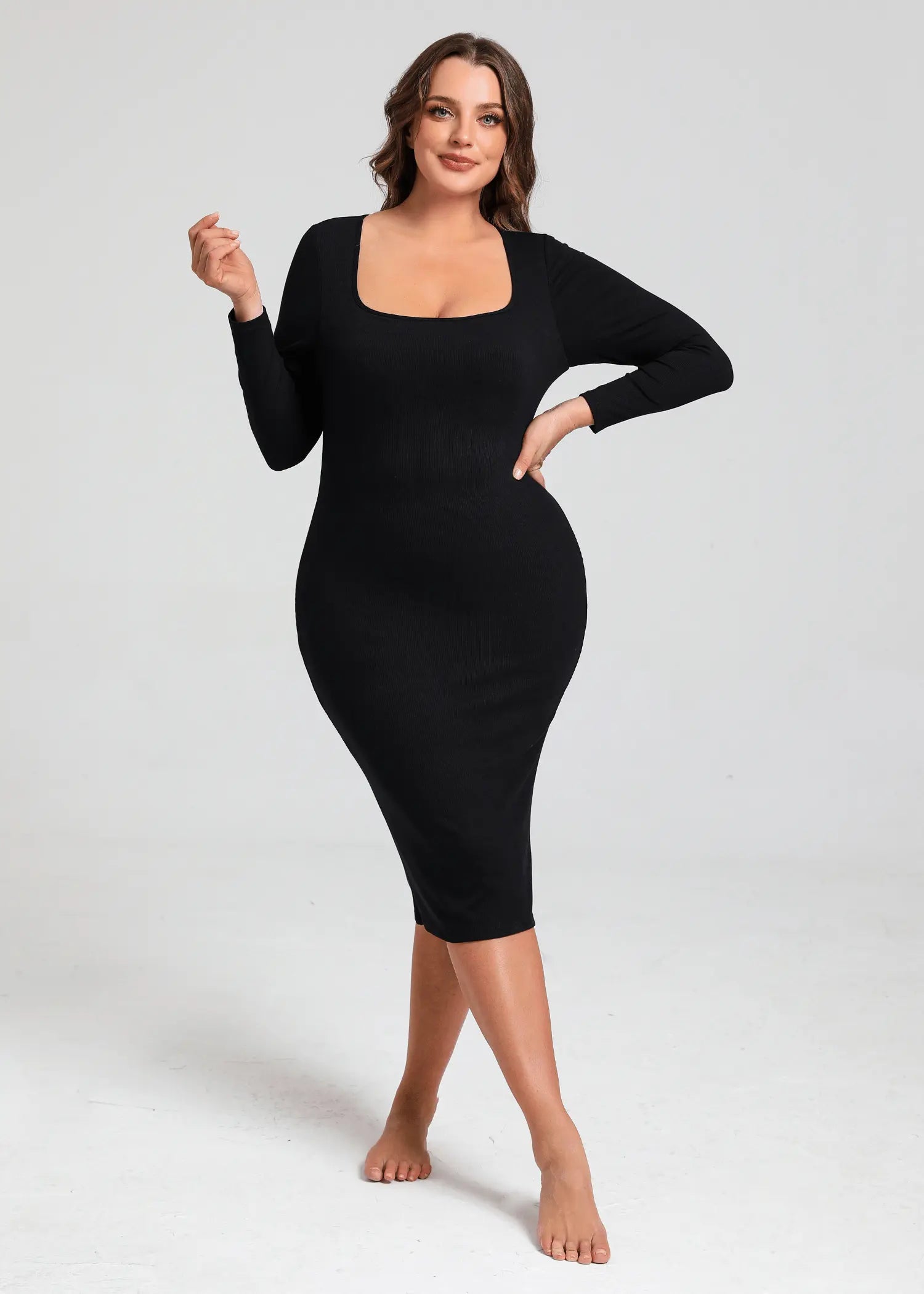 Robe midi à manches longues Sculptewear Ma boutique