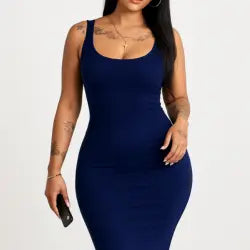 Sculptewear-Midi Robe Sans Manche Sculptewear